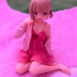 Pink Figurine in Dress and Cardigan